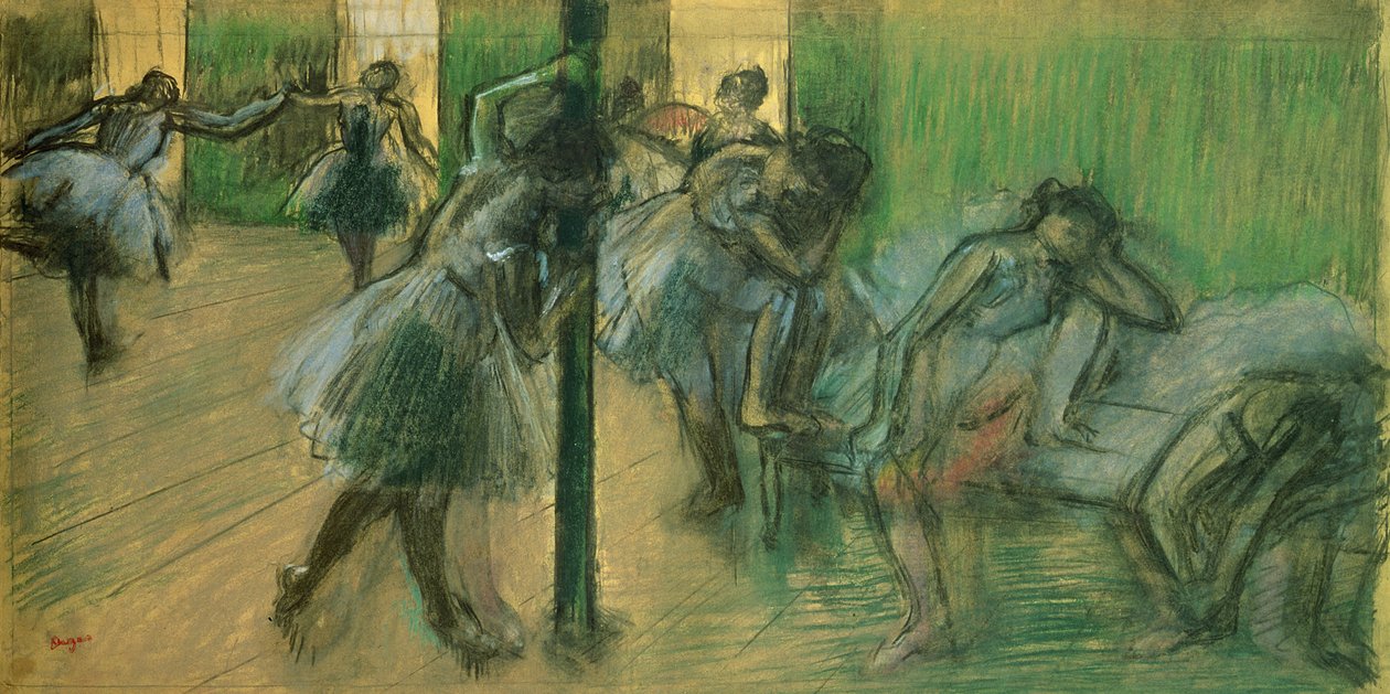 Dansare repeterar (pastell) av Edgar Degas