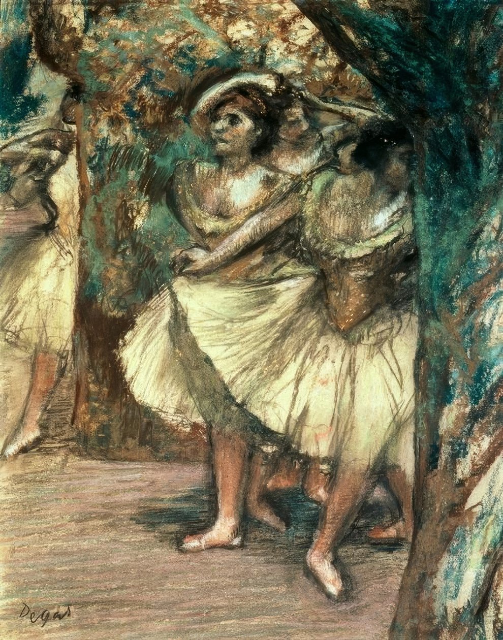 Dansare i grönt av Edgar Degas