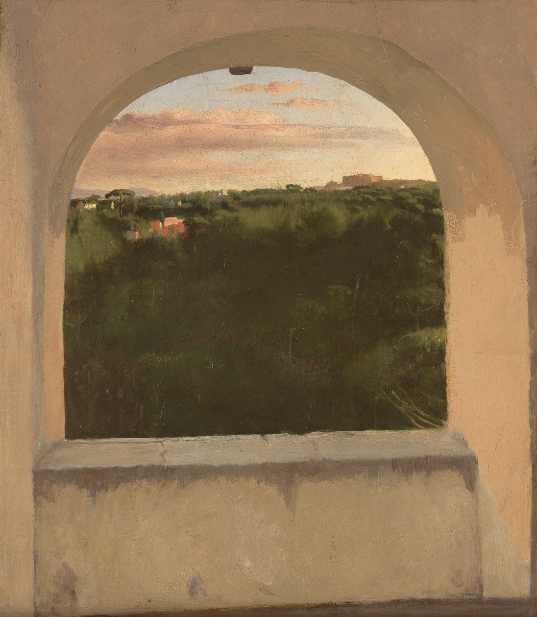 Degas - Italienskt landskap sett genom ett takfönster, cirka 1856-59, L 48 av Edgar Degas