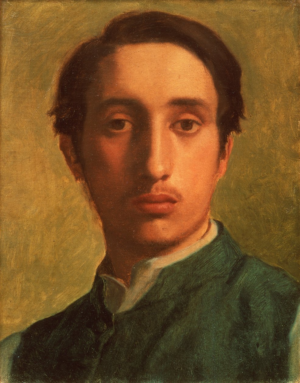 Degas in a Green Jacket, ca 1856 (olja på duk) av Edgar Degas