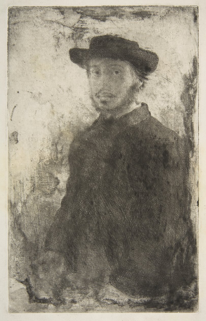 Edgar Degas: självporträtt av Edgar Degas