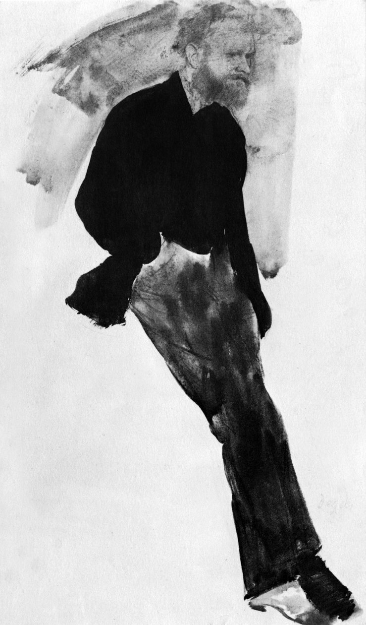 Edouard Manet (1832-1883) fransk målare, teckning av Edgar Degas av Edgar Degas