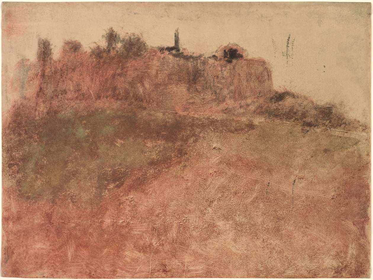 Esterel Village, ca 1890 (monotypi) av Edgar Degas