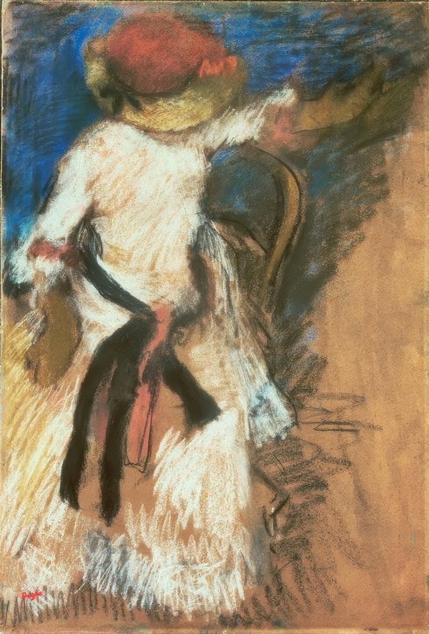 Kvinna sitter av Edgar Degas