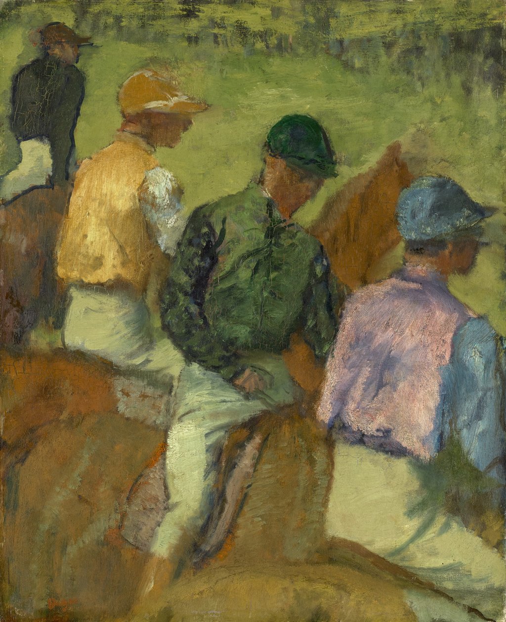 Fyra jockeys, 1889 av Edgar Degas
