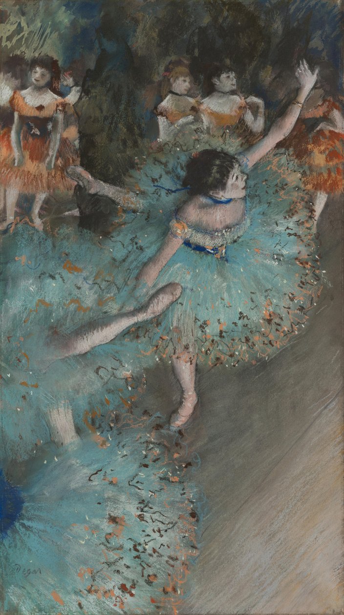 Franska: Danseuse basculant (Danseuse verte) Svängande dansare av Edgar Degas