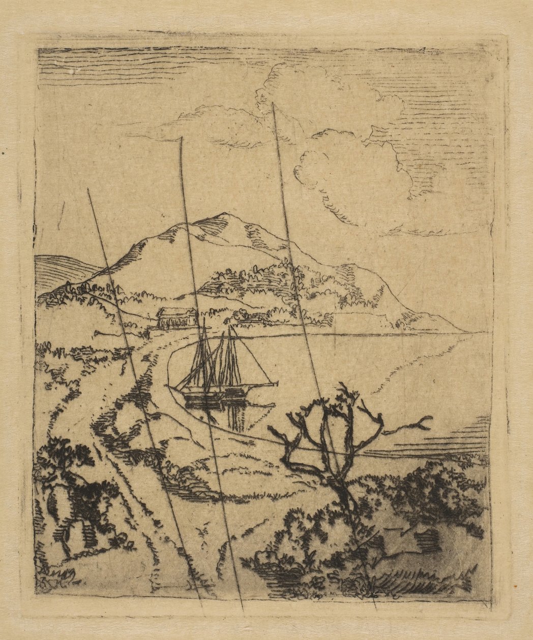 Grekiskt landskap, 1856. av Edgar Degas