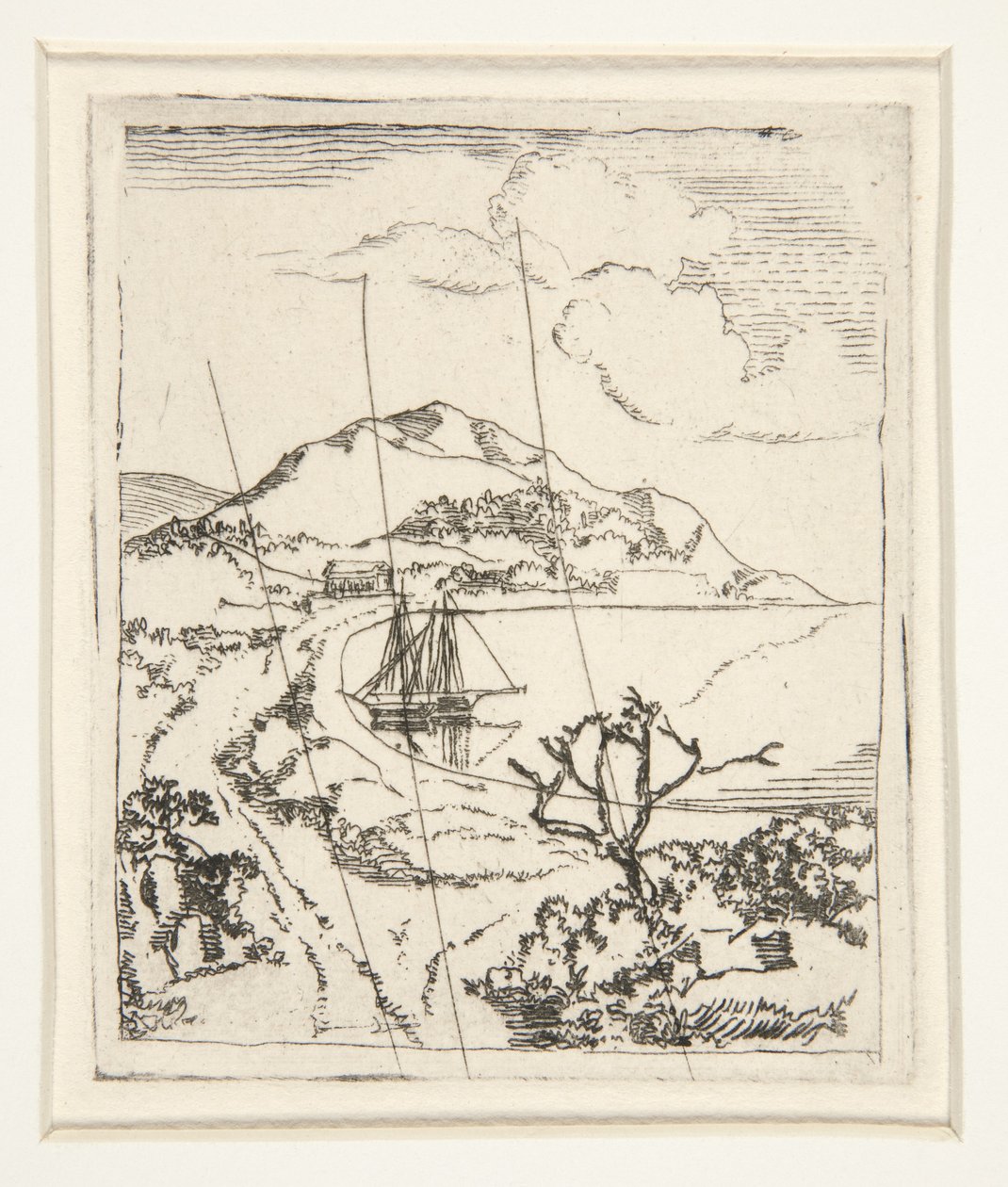 Grekiskt landskap, eller Anchorage av Edgar Degas