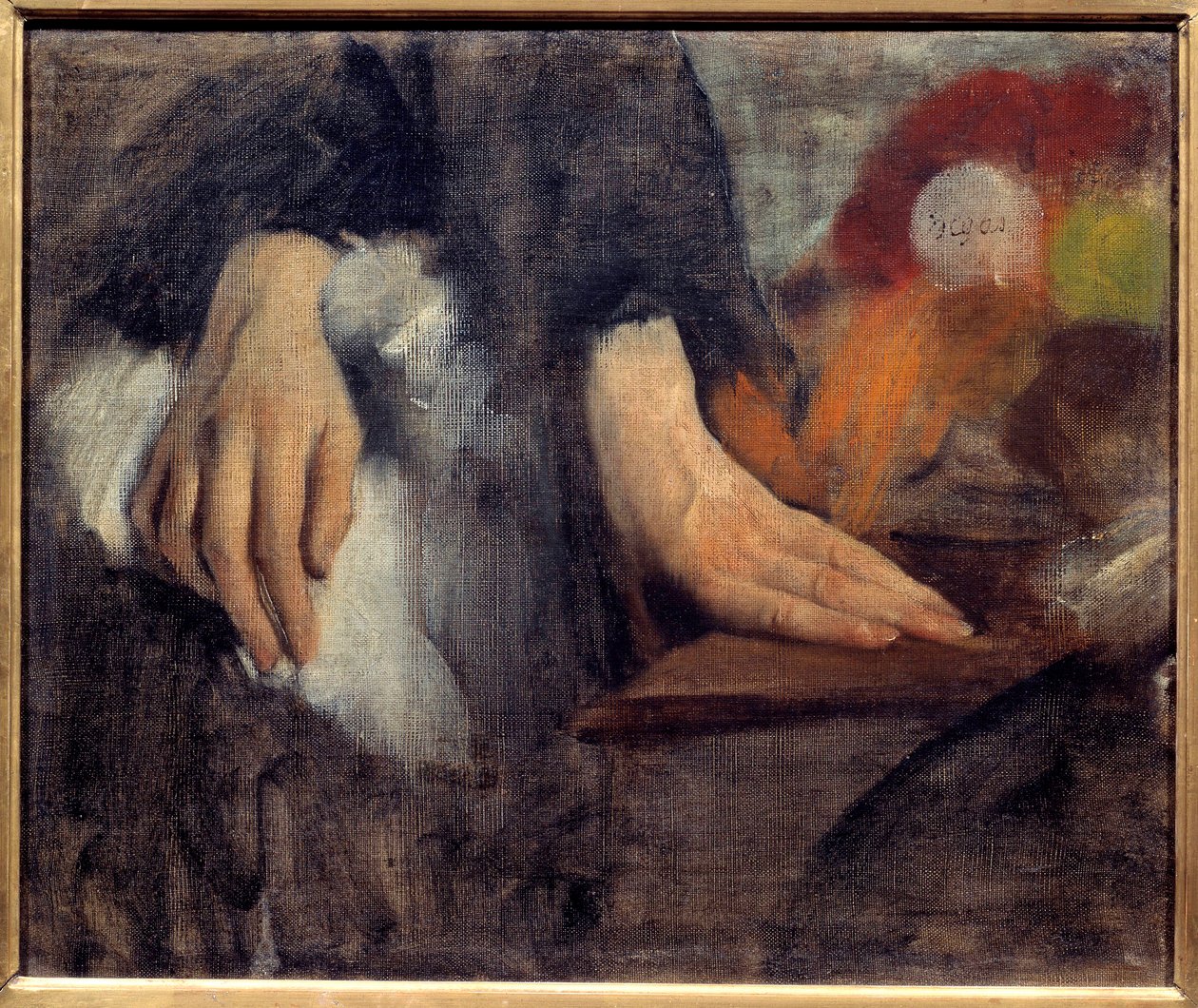 Handstudie för familjen Bellelli Målning av Edgar Degas (1834-1917) 1859 Sön. 0,38x0,46 m Paris, musee d