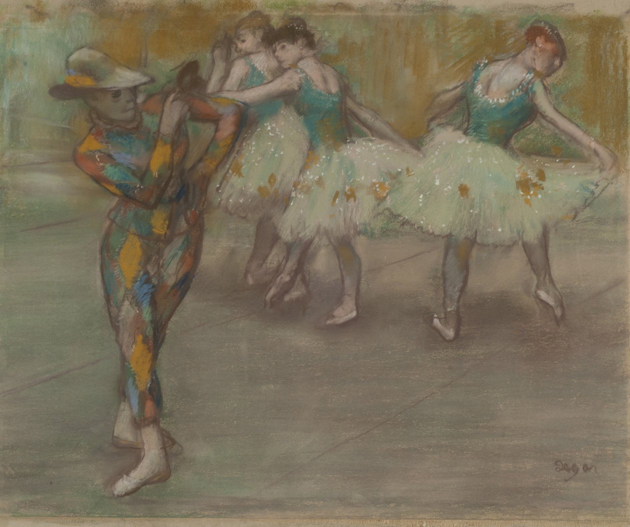 Harlequin Dance, ca 1890 (pastell på kartong) av Edgar Degas