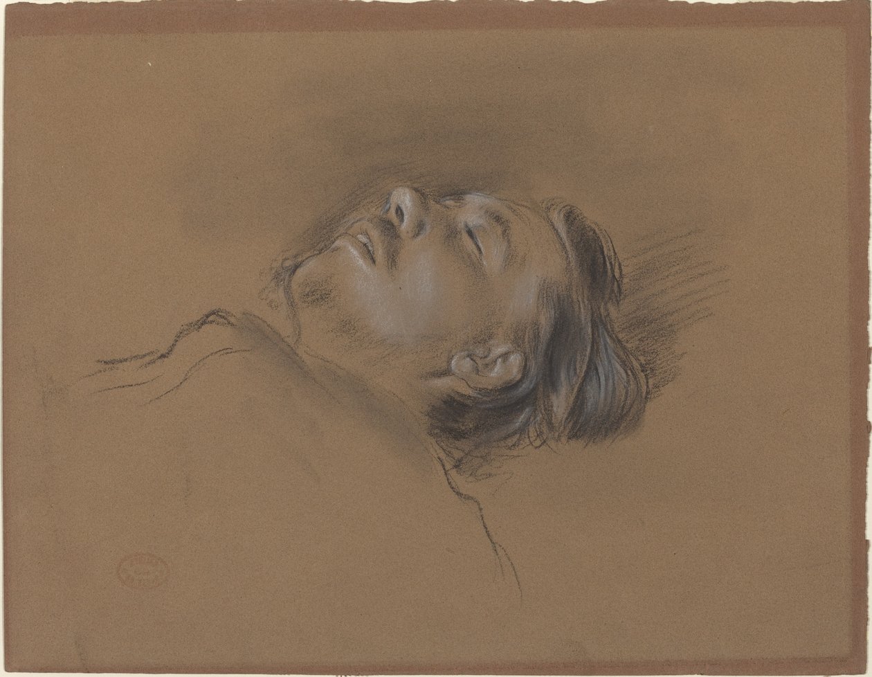 Head of the Fallen Jockey (studie för "Scene from the Steeplechase: The Fallen Jockey") av Edgar Degas