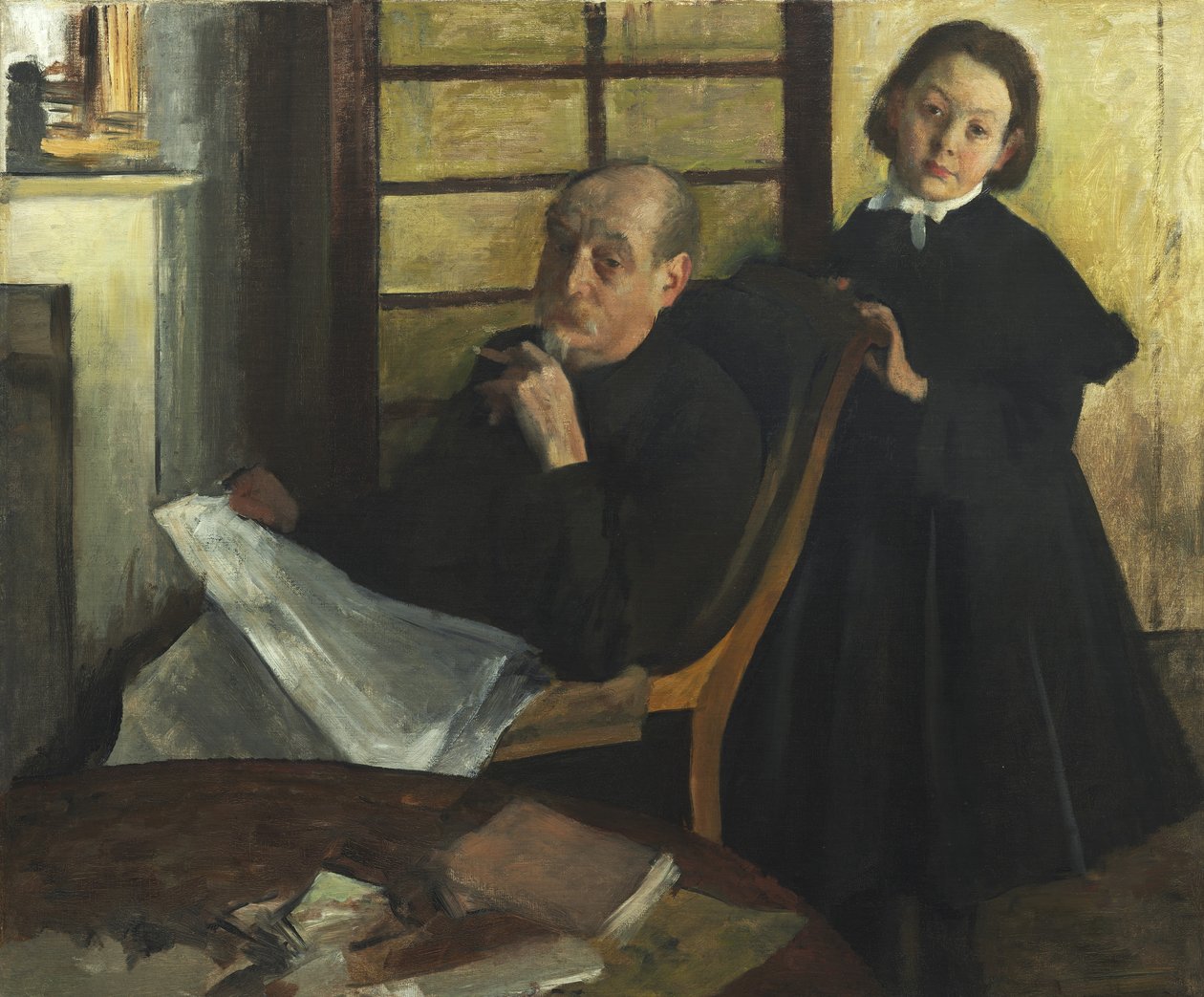Henri Degas och hans brorsdotter Lucie Degas av Edgar Degas