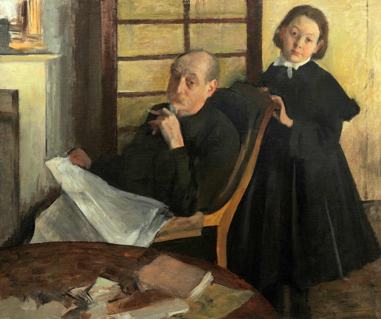 Henri Degas och hans brorsdotter Lucie Degas Konstnärens farbror och kusin, 187576. av Edgar Degas