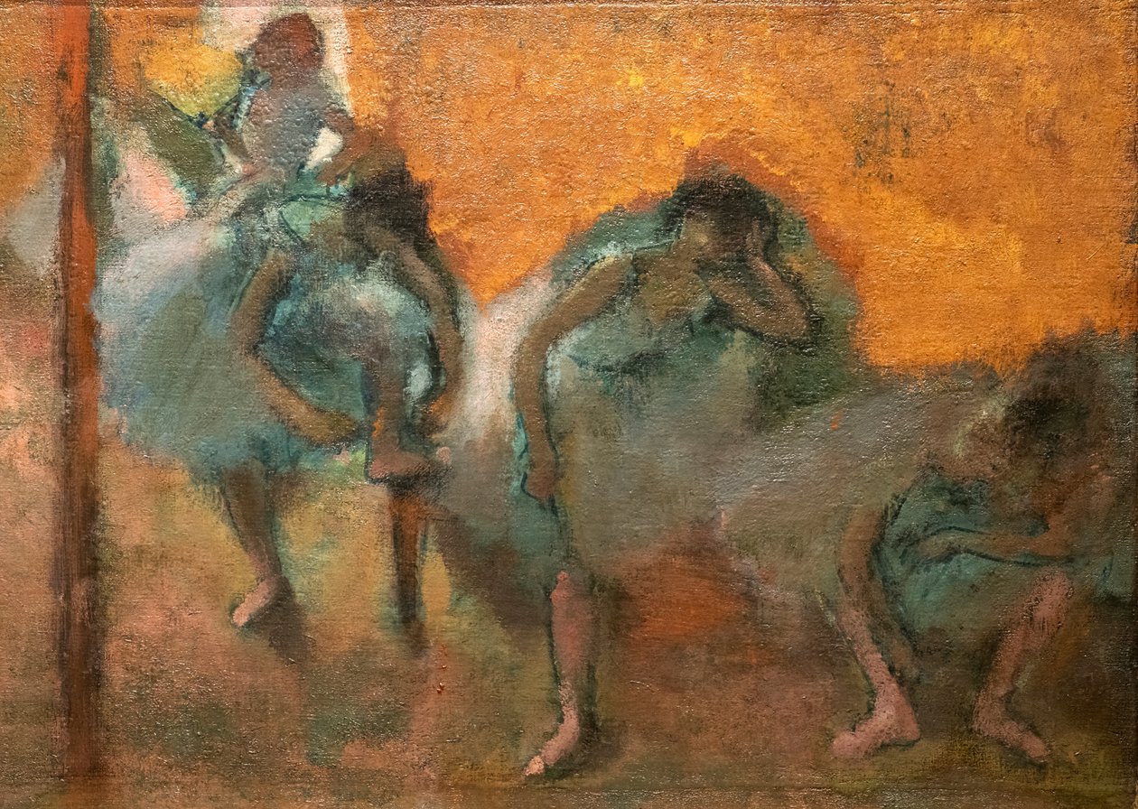 Hemdansare (detalj). Omkring 1900-1905. Olja på duk. av Edgar Degas
