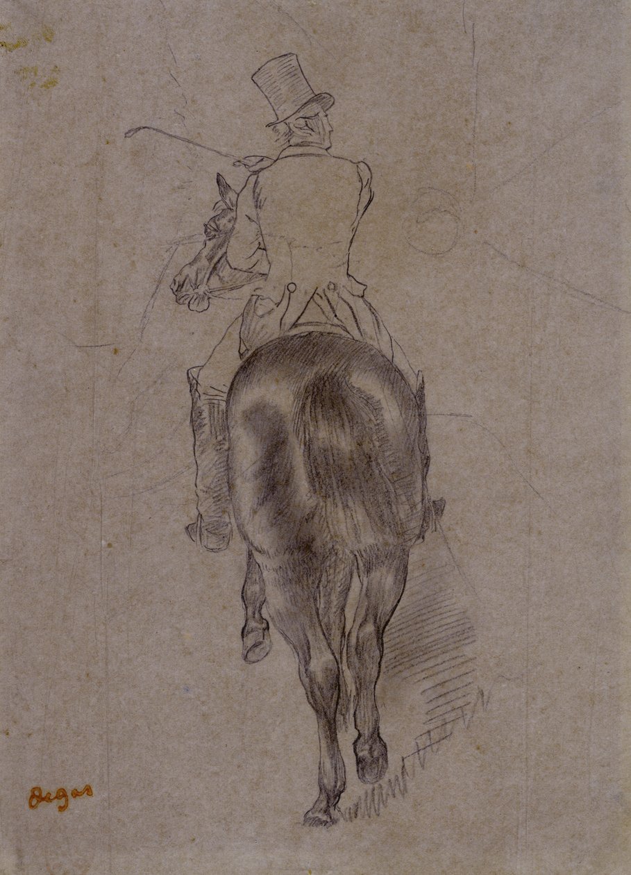 Jägare på en häst av Edgar Degas