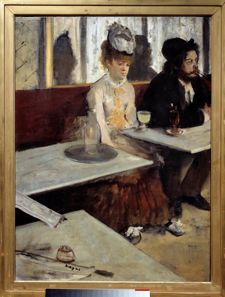 På ett café står det också "" Absinthe"" Målning av Edgar Degas (1834-1917) 1875-1876 Sön. 92x68 m. Paris, Musée d