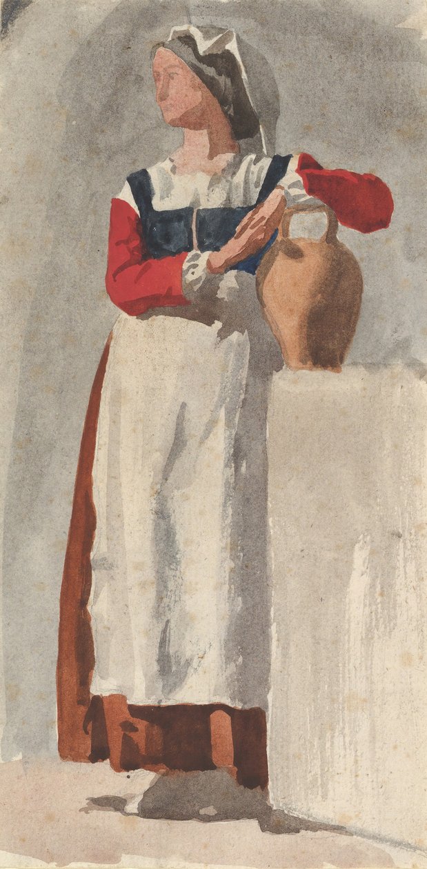 Italiensk kvinna, ca. 1856-57. av Edgar Degas.