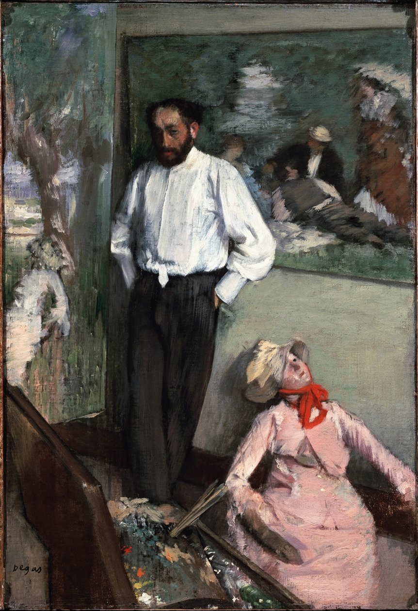 Mannen och Pantin eller porträtt av Henri Michel Levy i hans ateljé 1879. Målning av Edgar Degas (1834-1917). Calouste Gulbenkian-museet, Lissabon, Portugal av Edgar Degas