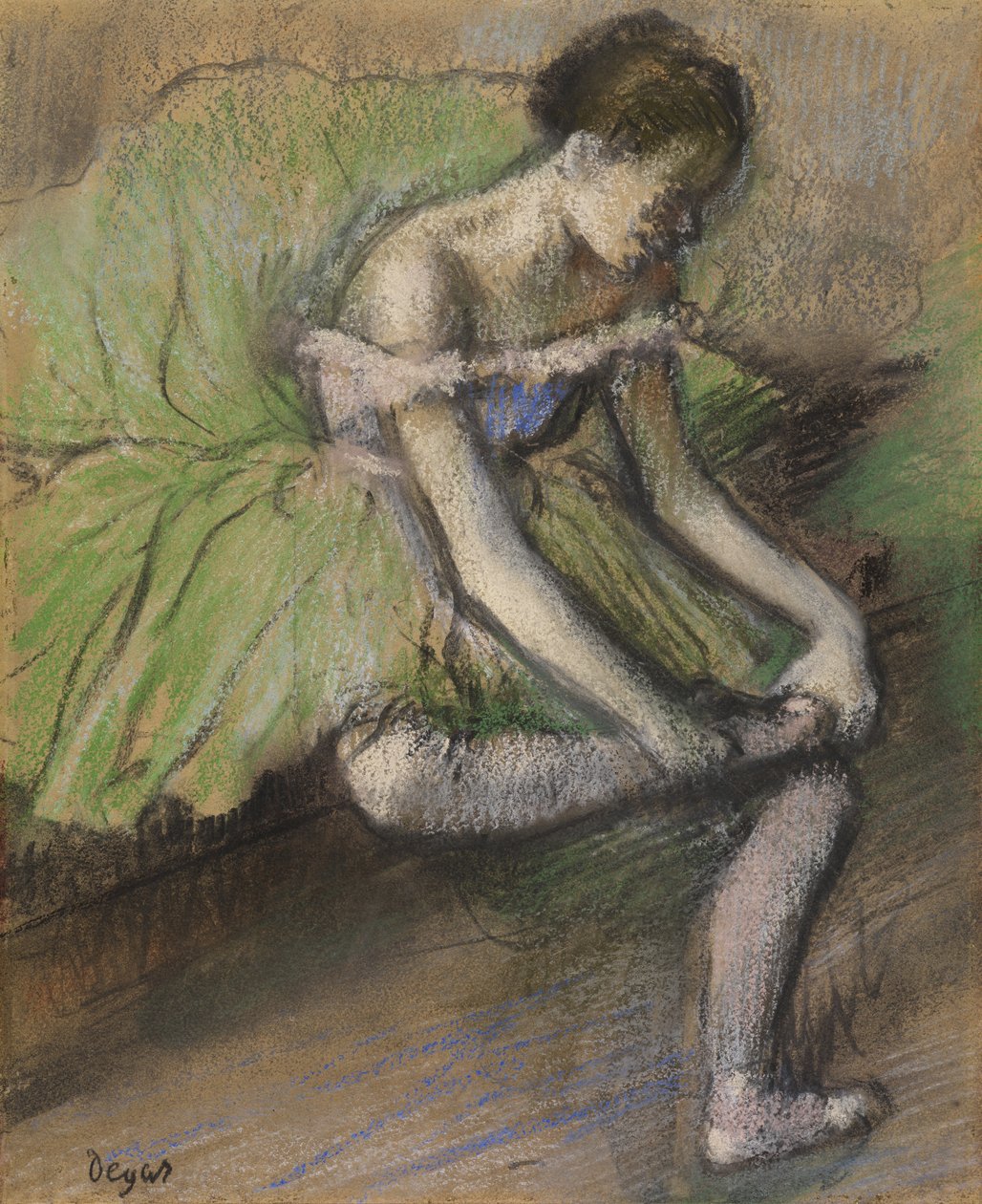 Den gröna kjolen, ca 1896 (pastell på papper) av Edgar Degas