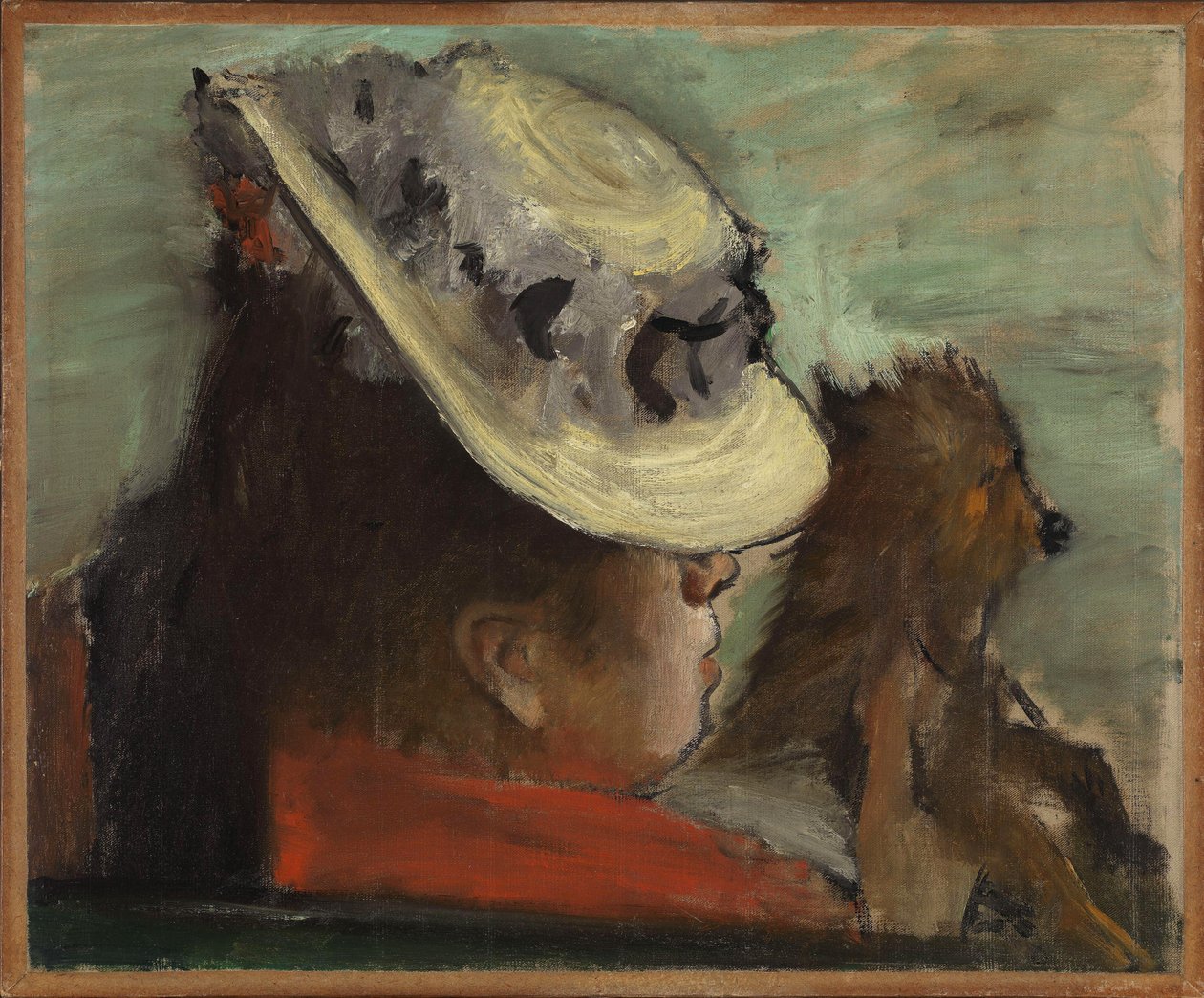Lady with a Dog, ca 1877 (olja på duk) av Edgar Degas