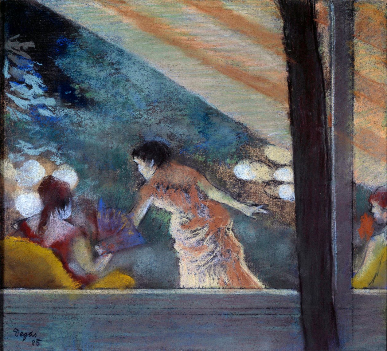 Ambassadörernas pastells cafékonsert på etsning av Edgar Degas (1834-1917) 1885 Mått 0,26x0,29 m Paris, musee d
