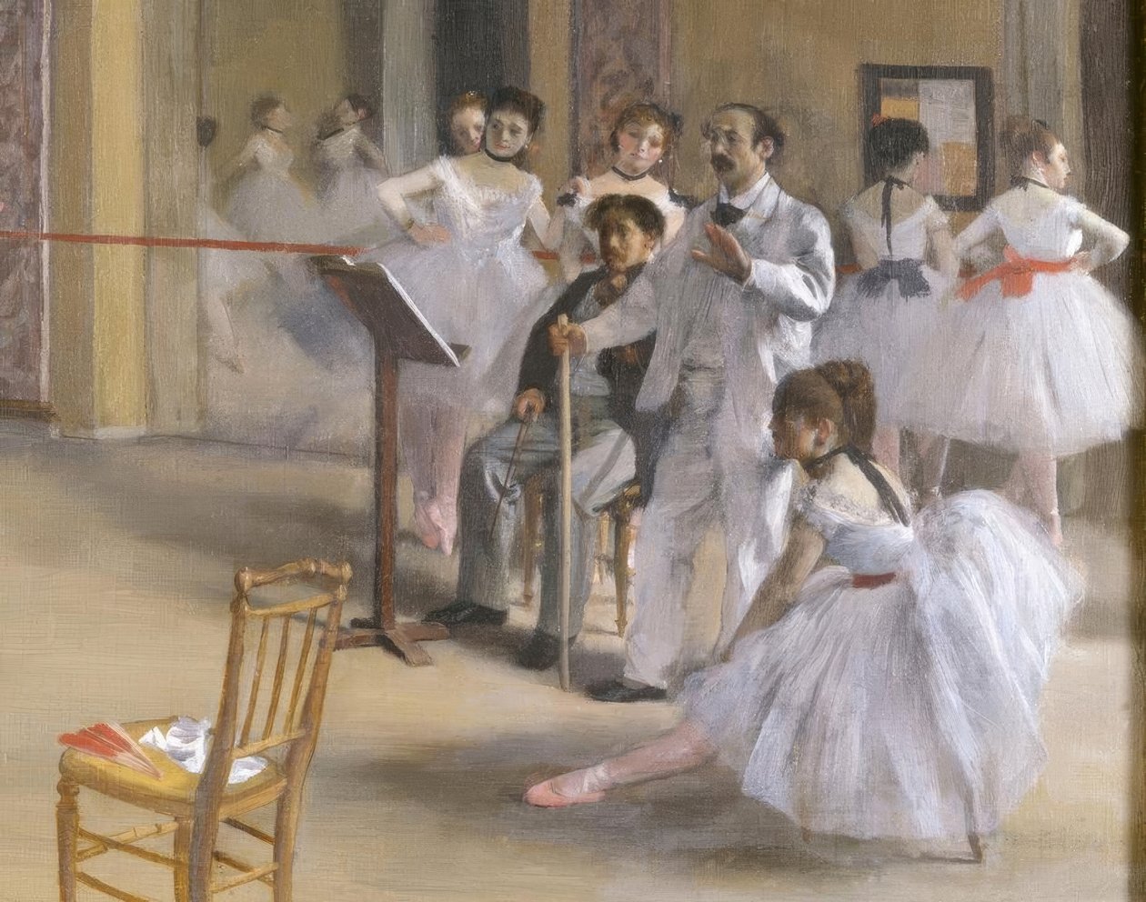 Danshallen på Opéran på rue Le Peletier av Edgar Degas