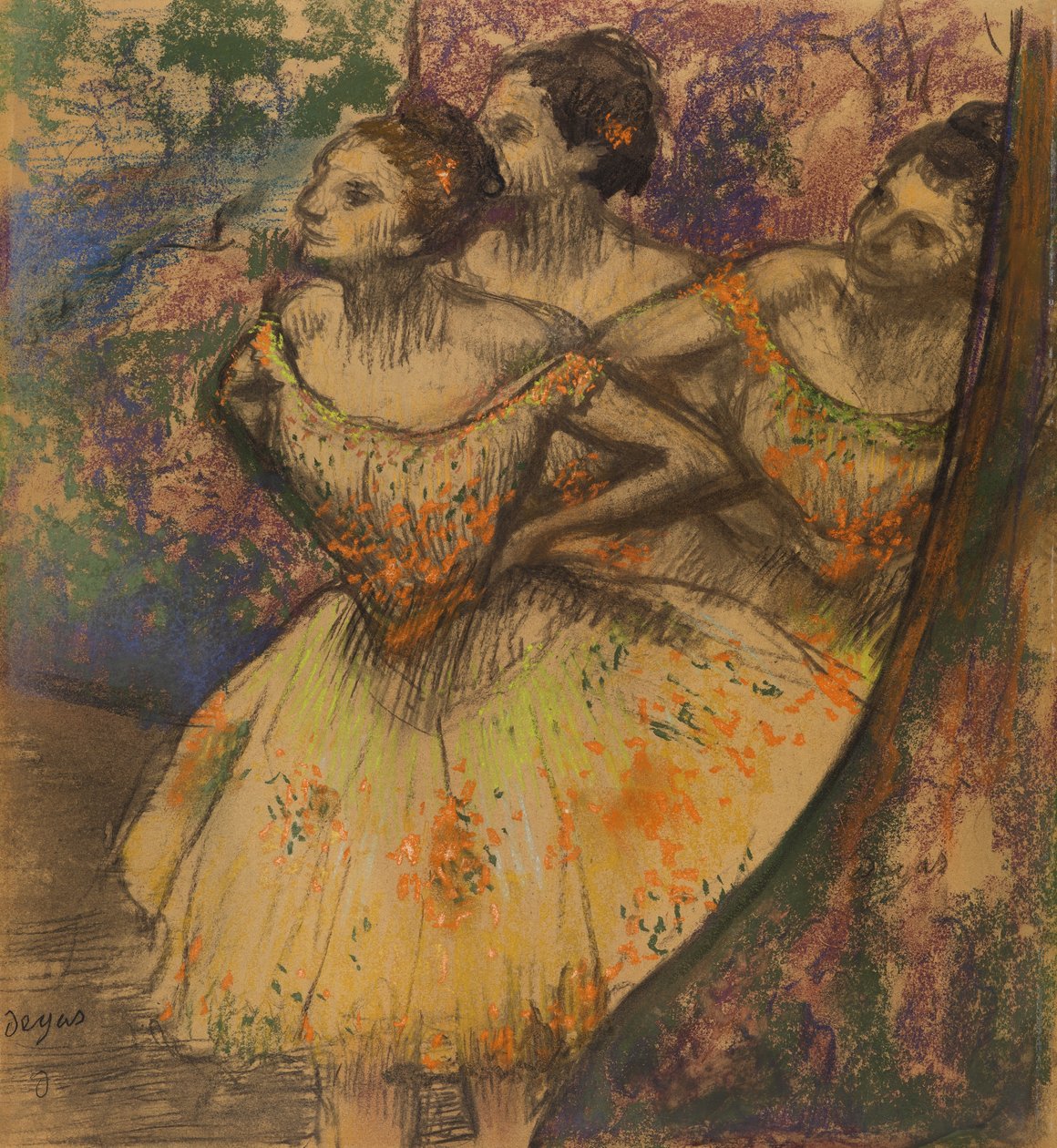 De tre dansarna, ca 1896-1905 (pastell på papper) av Edgar Degas