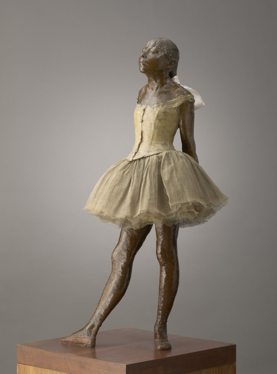 Liten dansare i åldern fjorton, modellerad 1879–81, medverkande 1919–21 av Edgar Degas