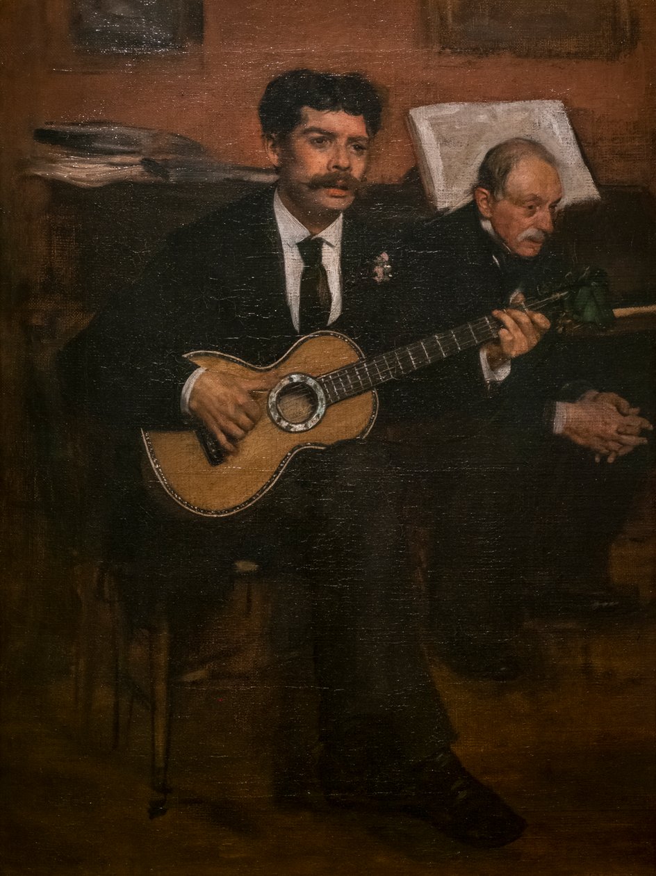 Lorenzo Pagans och Augustus De Gas. Omkring 1871-72. Olja på duk. av Edgar Degas