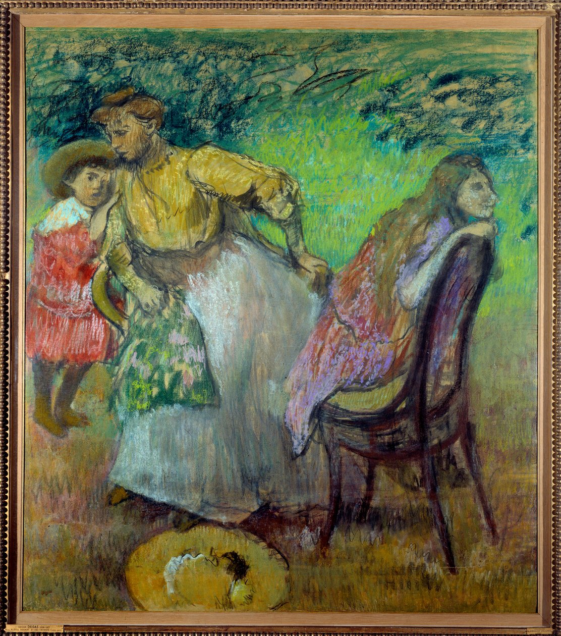 Madame Alexis Rouart och hennes barn. Målning av Edgar Degas (1834-1917) av Edgar Degas