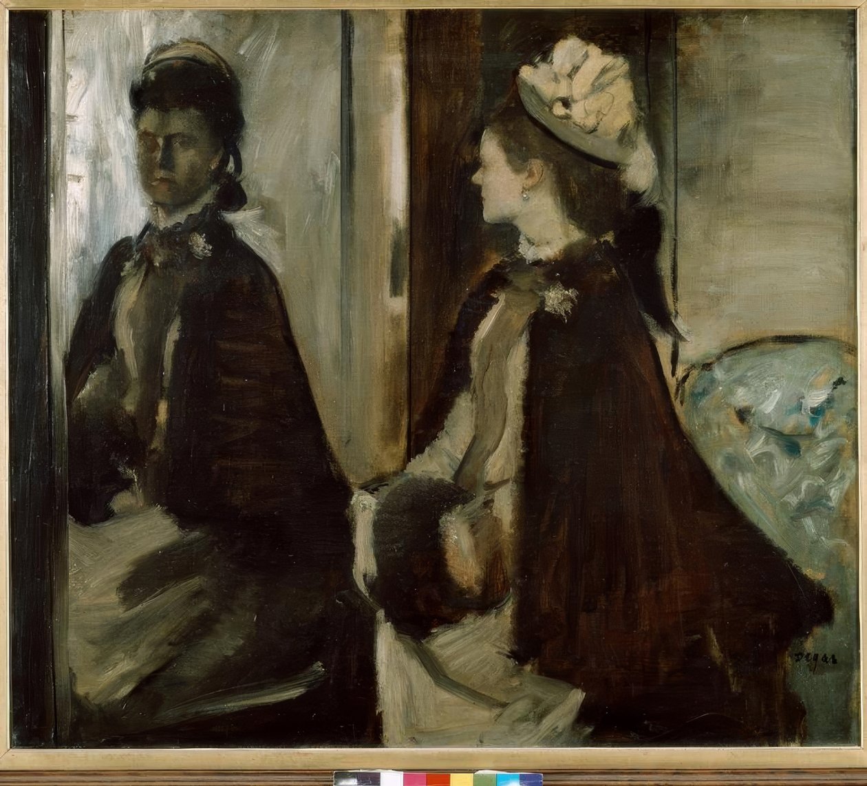 Madame Jeantaud vid spegeln av Edgar Degas