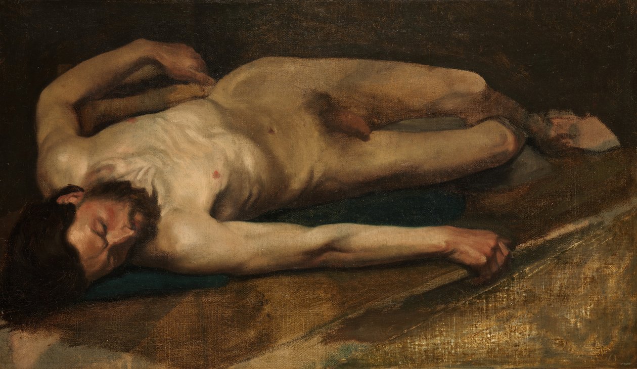 Naken man, 1856. av Edgar Degas