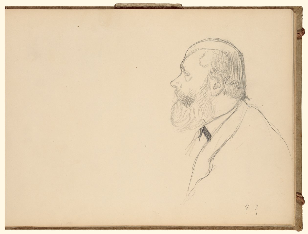 Man i profil av Edgar Degas