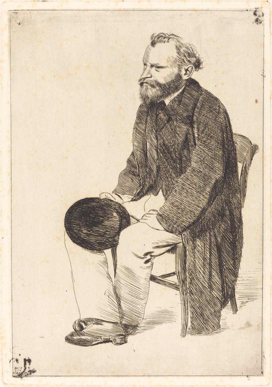 Manet Sittande, Vänstervänd Manet Sittande, Vänstervänd, c. 1861. av Edgar Degas