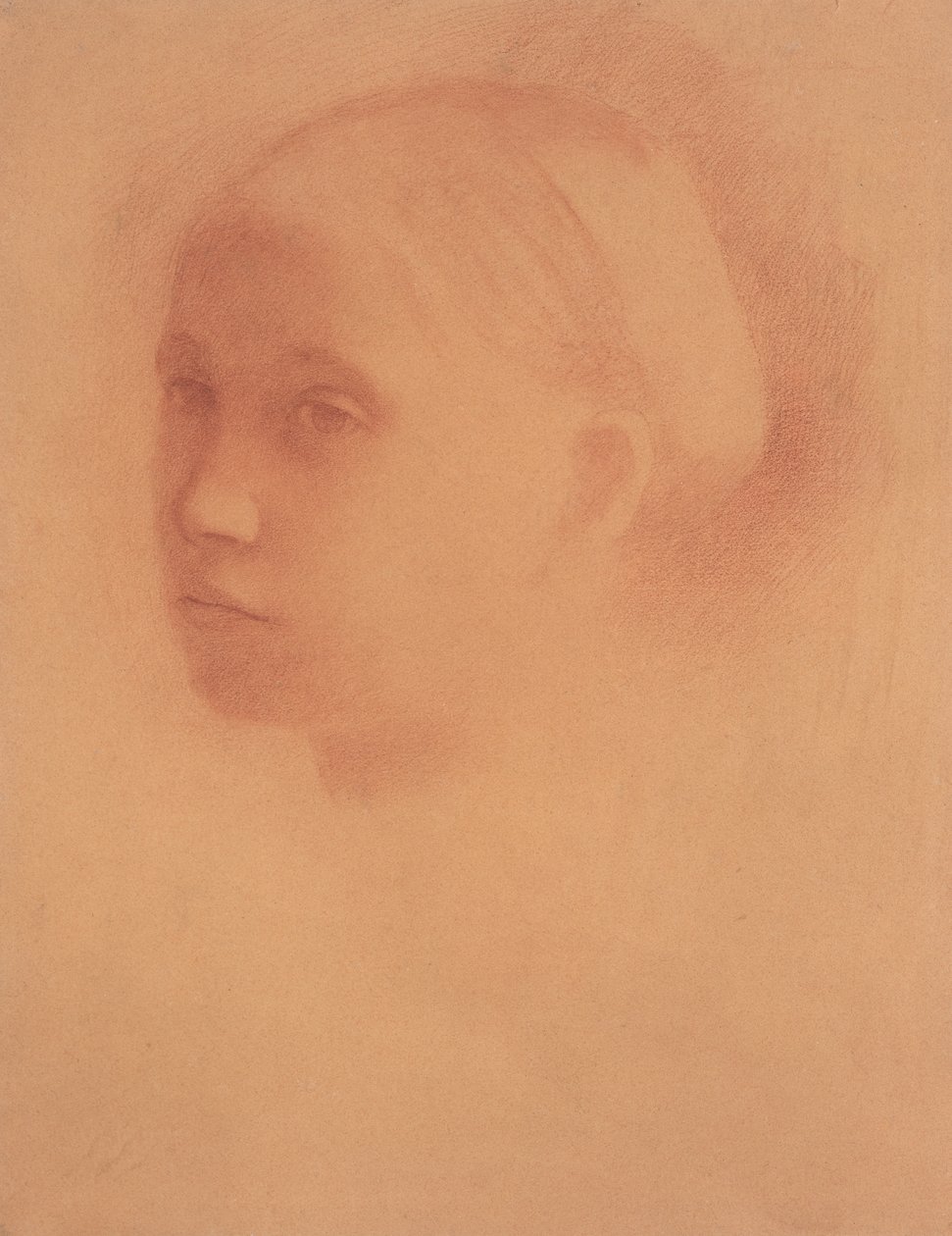 Marguerite Degas som barn, ca 1854 (sanguine på papper) av Edgar Degas