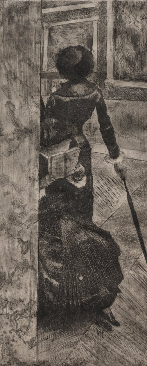 Mary Cassatt vid Louvren: The Paintings Gallery, 1879-1880. av Edgar Degas
