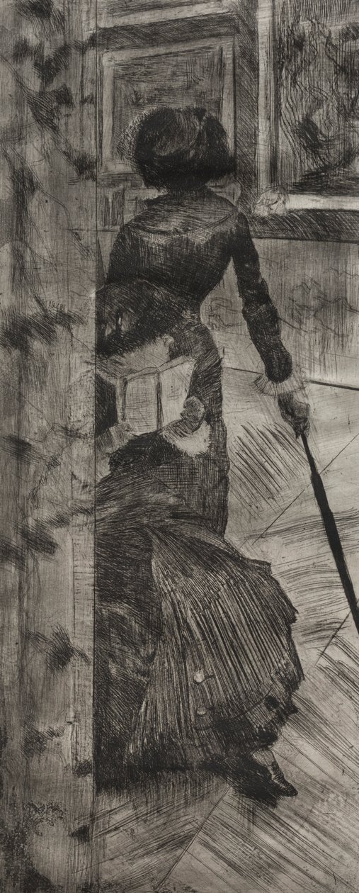 Mary Cassatt vid Louvren: The Paintings Gallery, 1879-1880. av Edgar Degas