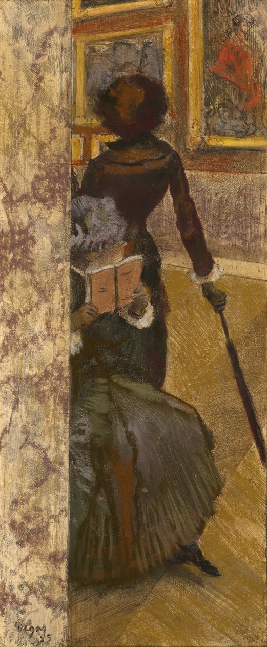 Mary Cassatt vid Louvren: The Paintings Gallery, 1885 av Edgar Degas