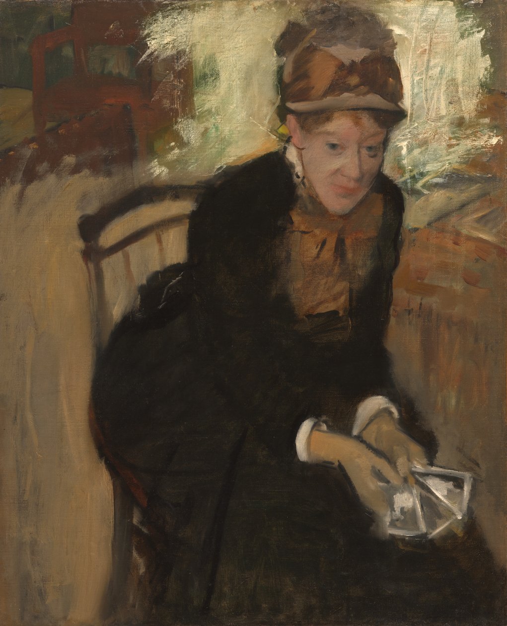 Mary Stevenson Cassatt (1844-1926), ca 1880-84 (olja på duk) av Edgar Degas