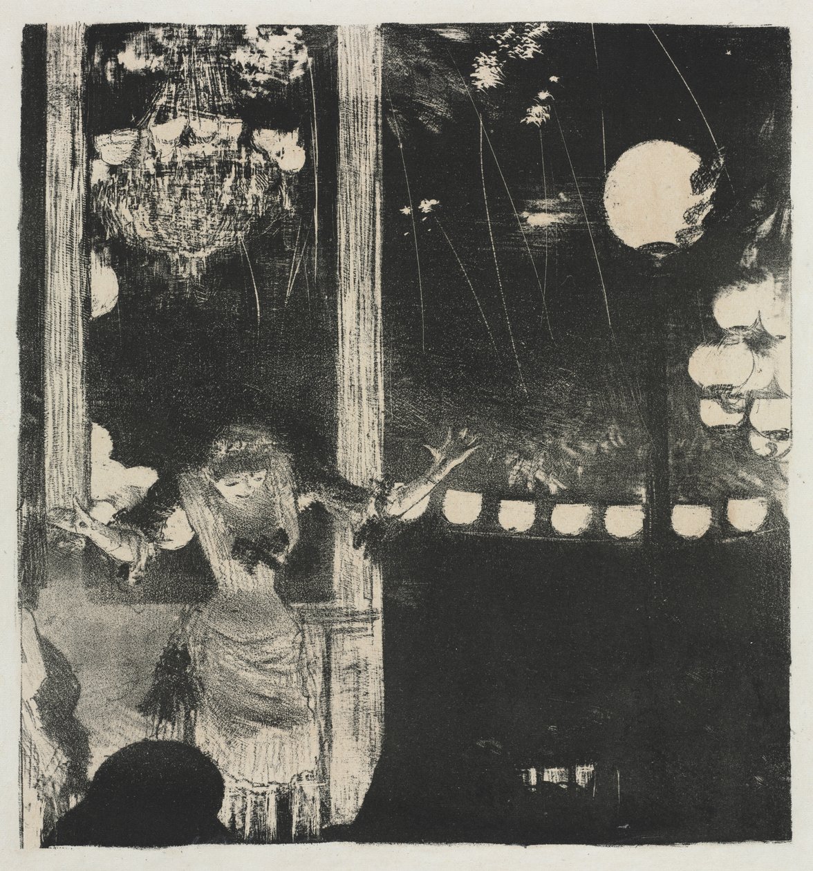 Miss Bécat på Café des Ambassadeurs av Edgar Degas