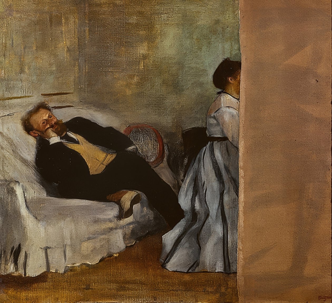 Monsieur och Madame Edouard Manet. 1868-69 av Edgar Degas