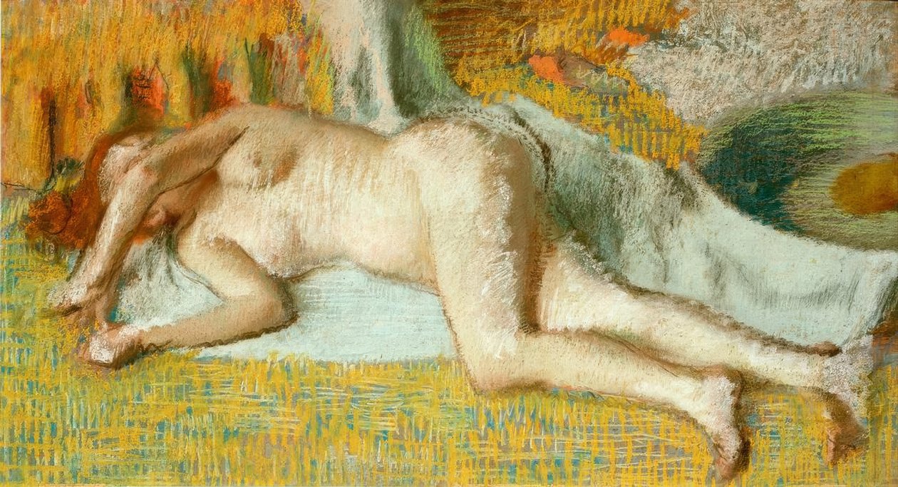 Efter badet av Edgar Degas