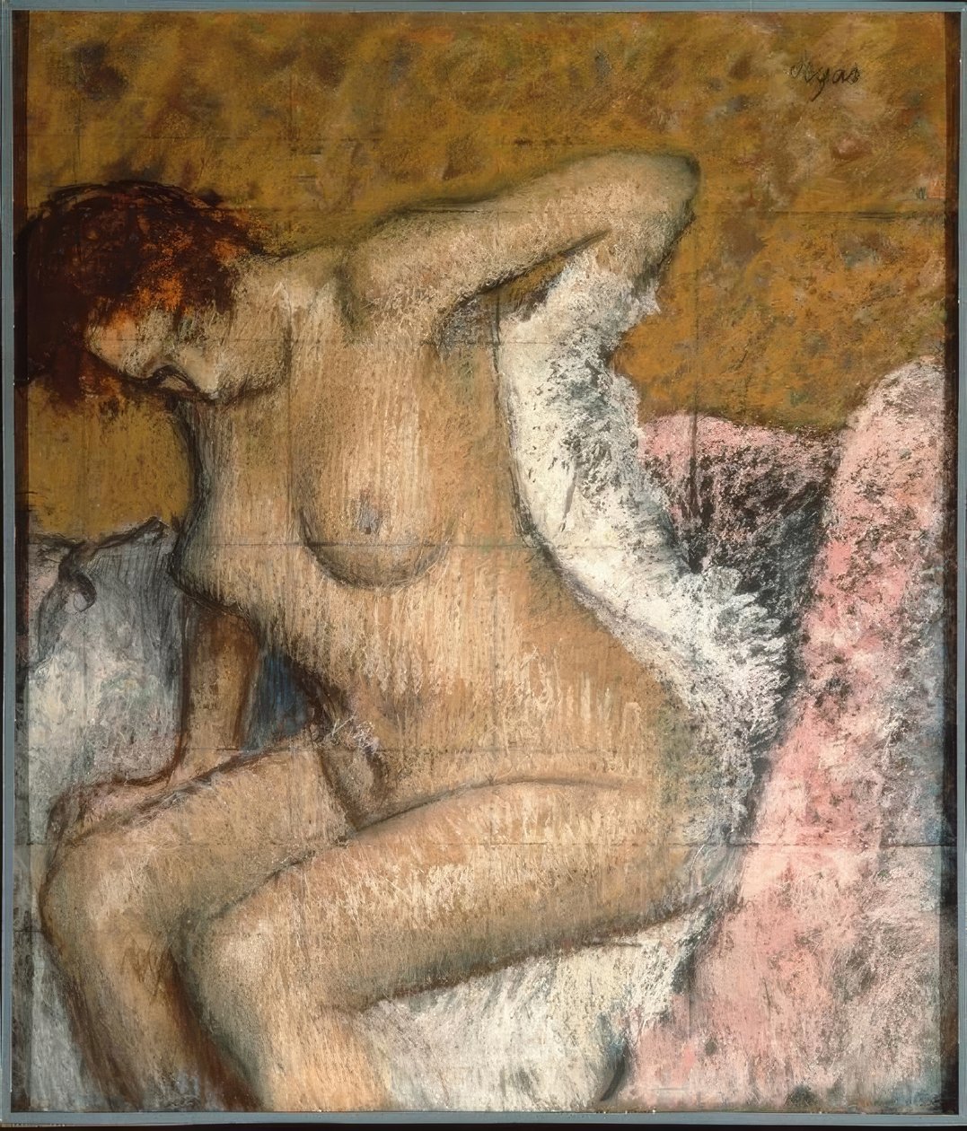 Efter badet av Edgar Degas