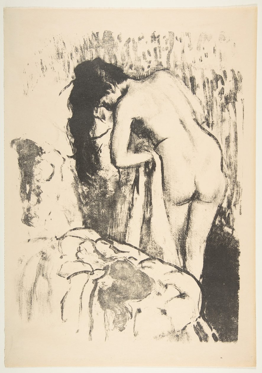 Naken kvinna som står och torkar sig, 1891-92. av Edgar Degas