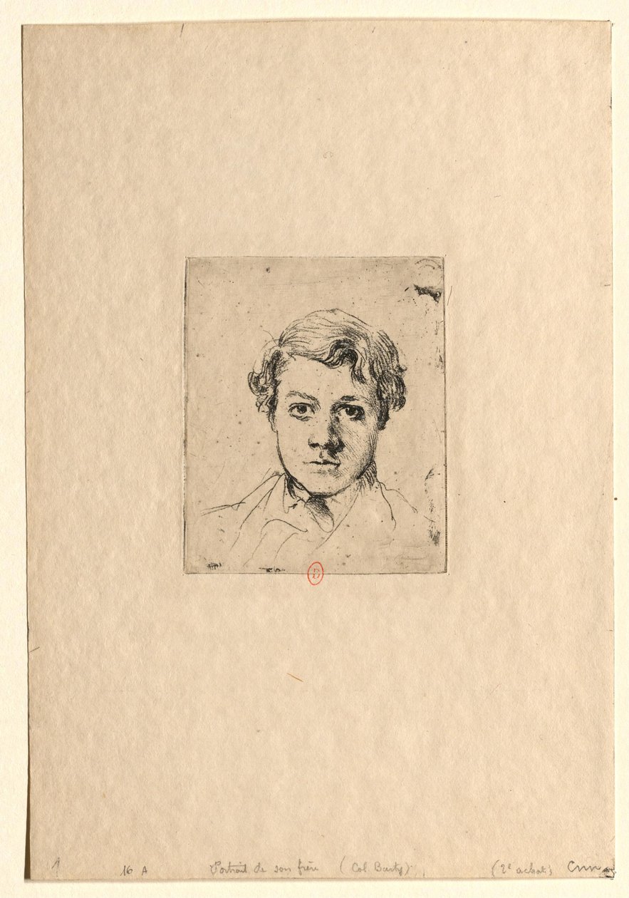 Porträtt av konstnärens bror (René Degas) av Edgar Degas
