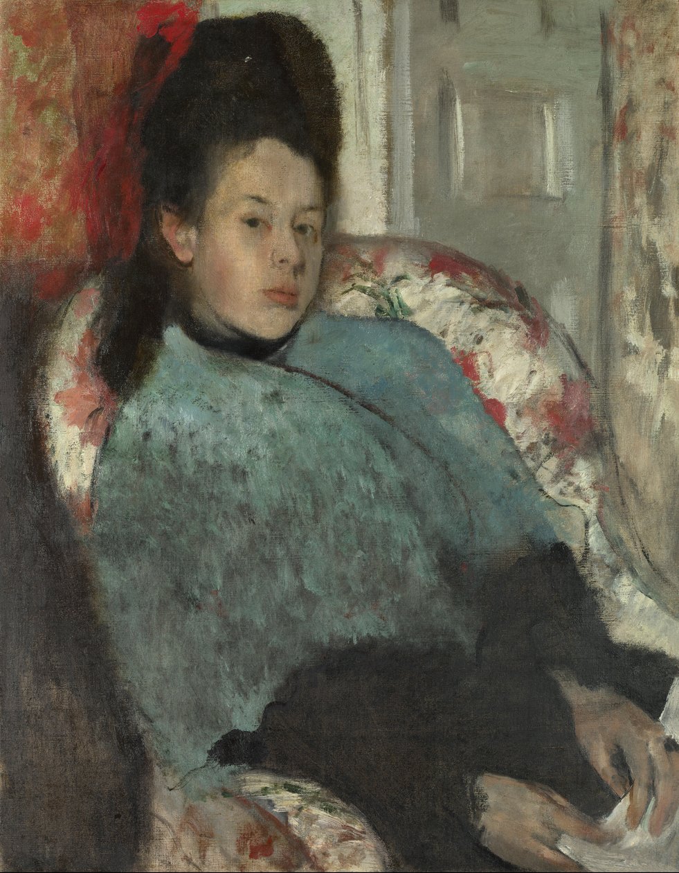 Porträtt av Elena Carafa, ca 1875 (olja på duk) av Edgar Degas