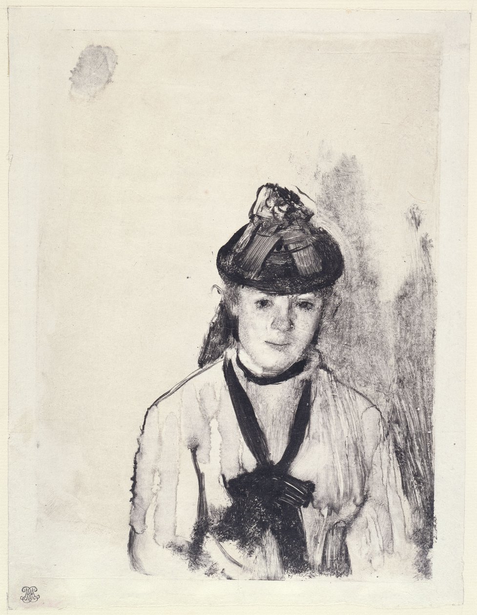 Porträtt av Ellen Andrée av Edgar Degas
