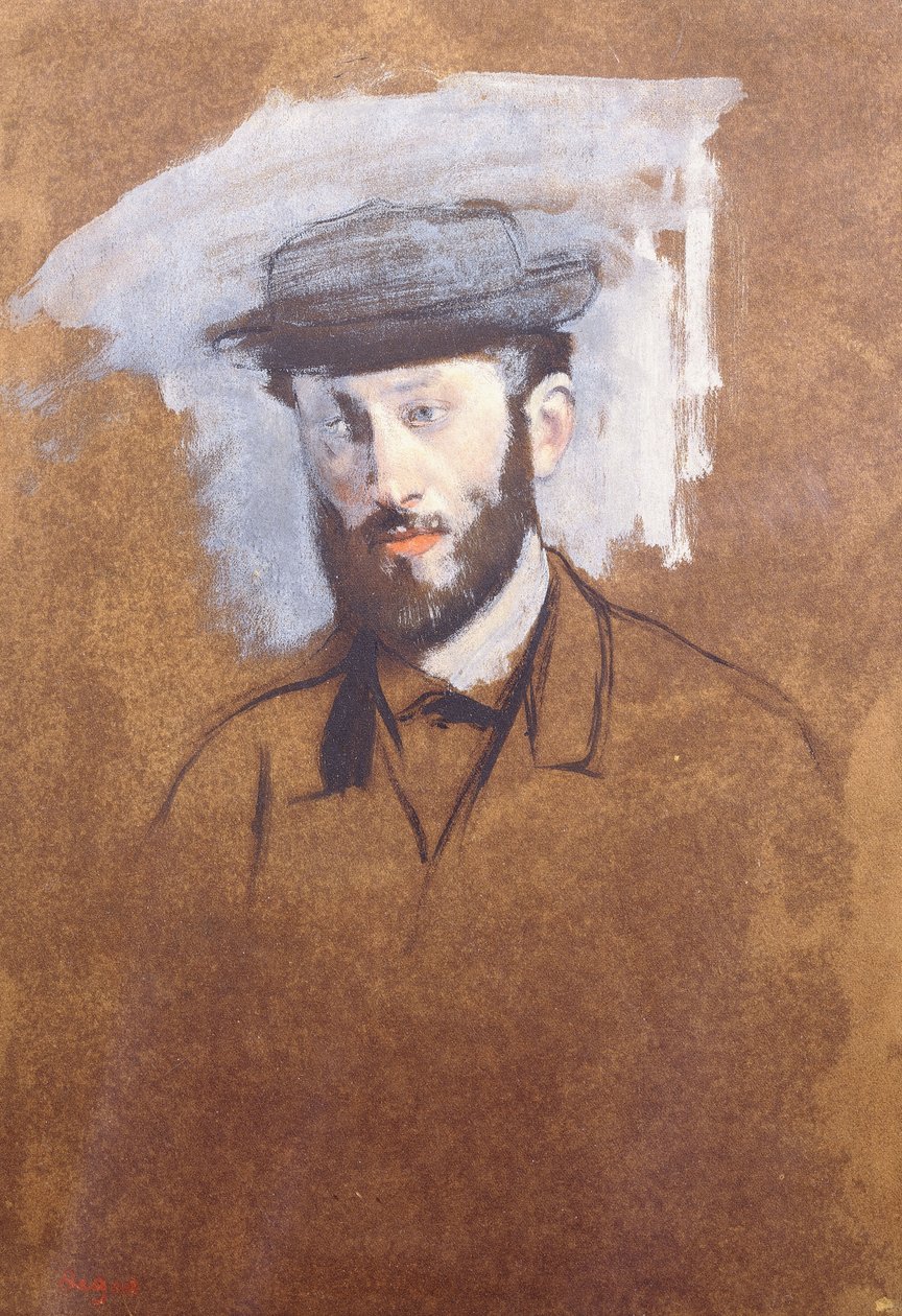 Porträtt av Eugene Manet, ca 1875 av Edgar Degas