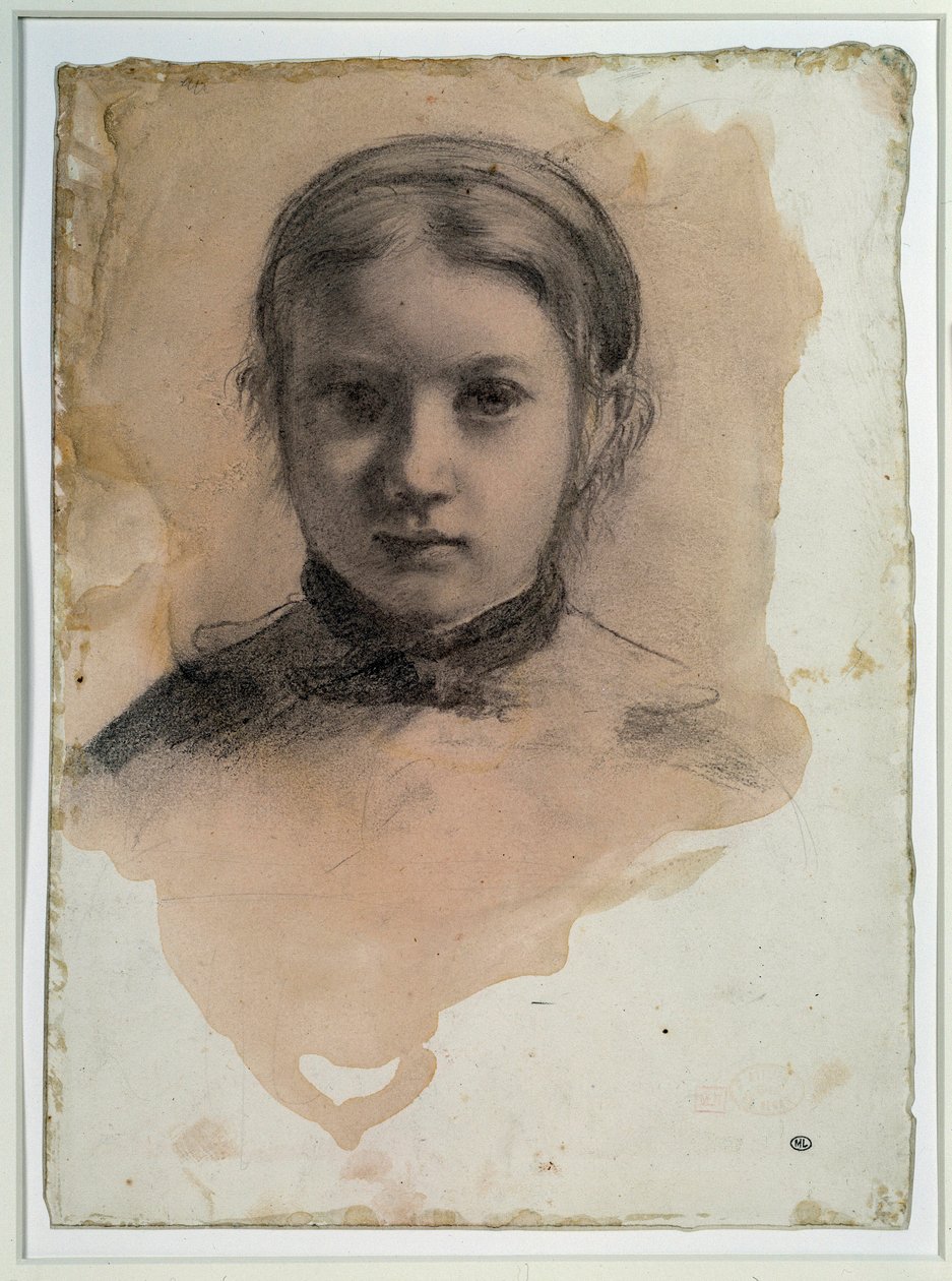 Porträtt av Giovanna Bellelli Studie för "" familjen Bellelli" Teckning av Edgar Degas av Edgar Degas
