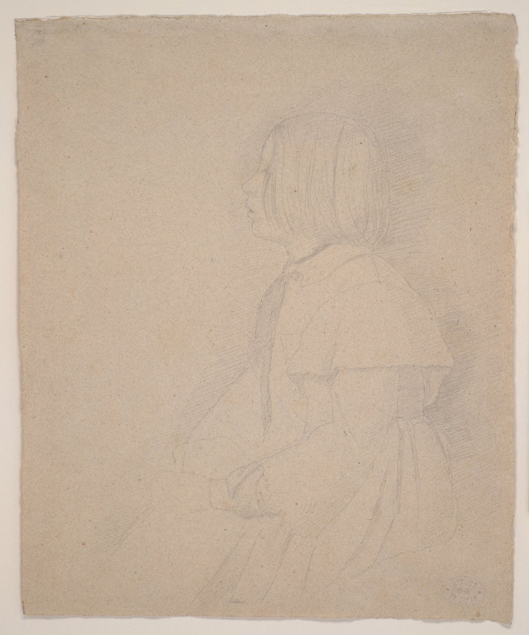 Porträtt av Giulia Bellelli, 1858-9 (grafit) av Edgar Degas